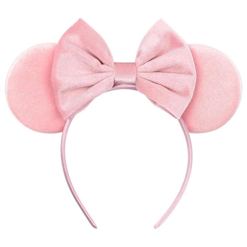 Mouse Ears Headband – Velvet Bow Hair Accessory