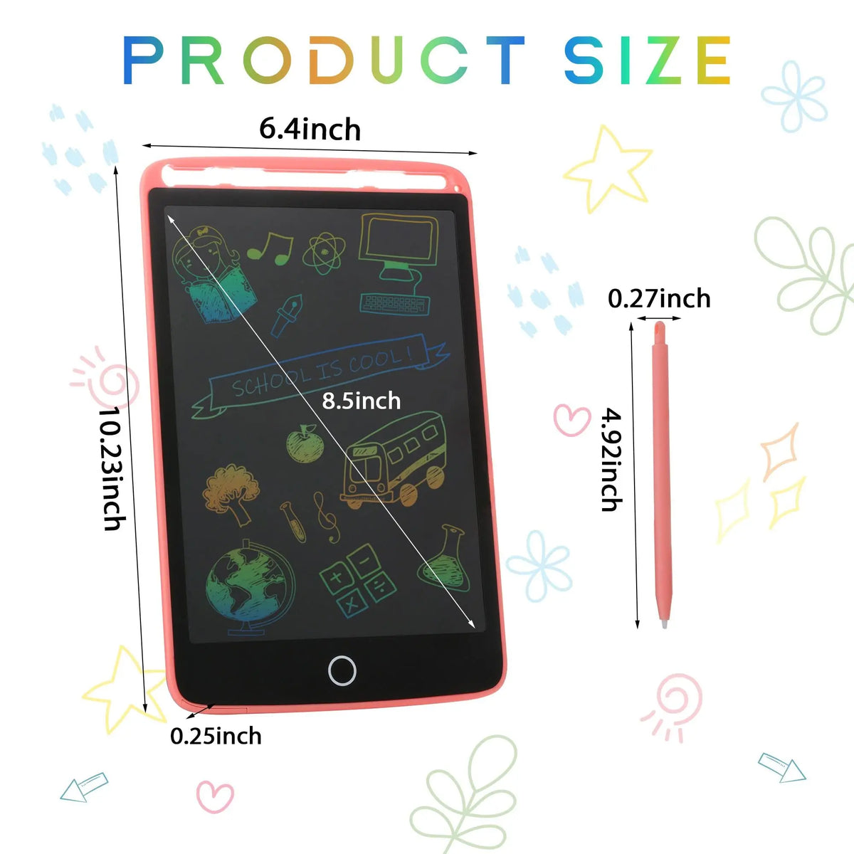 8.5-Inch LCD Writing Tablet – Reusable Kids Drawing Board