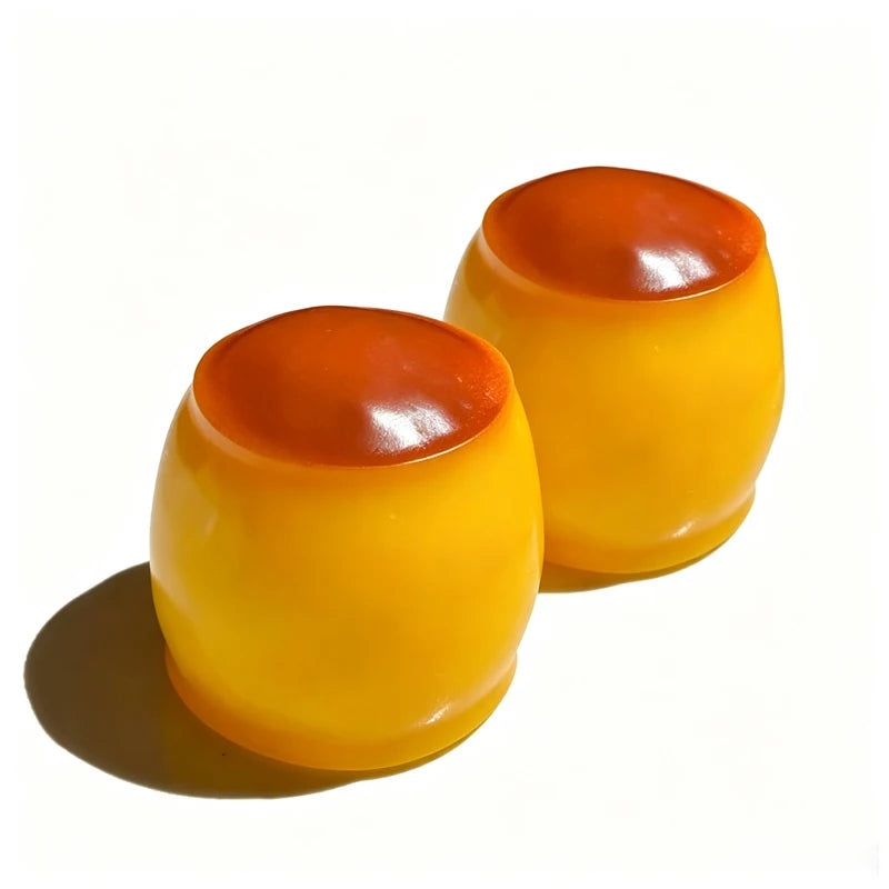 Caramel Pudding Squishy Toy Sequin Filler Crispy Fidget