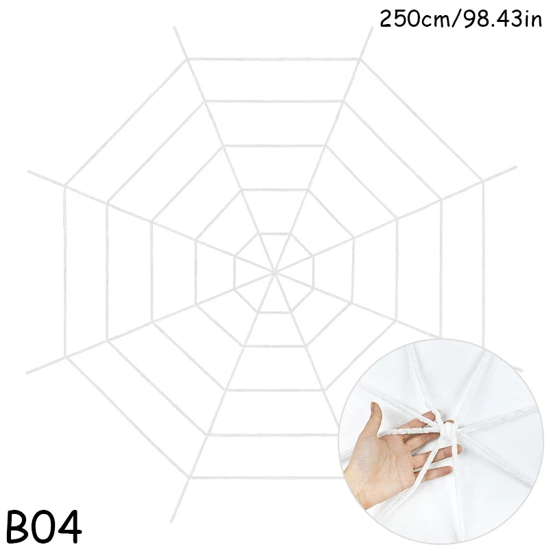 Giant Halloween Spider Web – Stretchy Cobweb Decoration