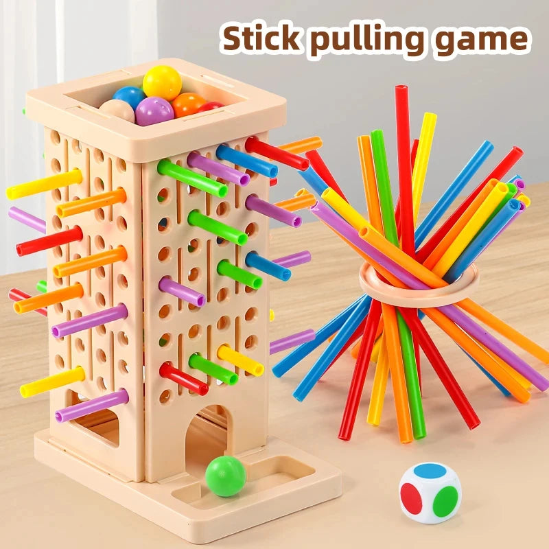 Stick Pull Balance Game for Kids, 2-Player Brain Training Toy