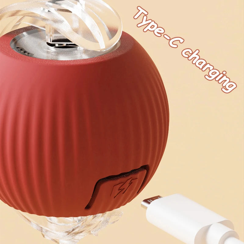 Interactive Cat Ball Toy, Rechargeable Automatic Rolling Pet Toy