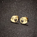 1 Pair Stainless Steel Cute Cartoon Earrings Stud Black Funny Ghost Earings Halloween Jewelry Minimalist