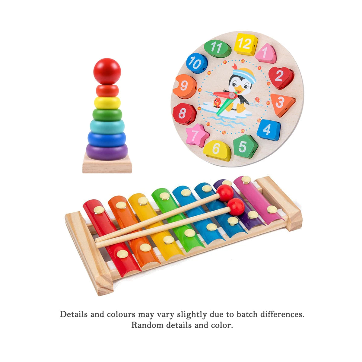 Wooden Montessori Clock Puzzle – Educational Learning Toy for Kids