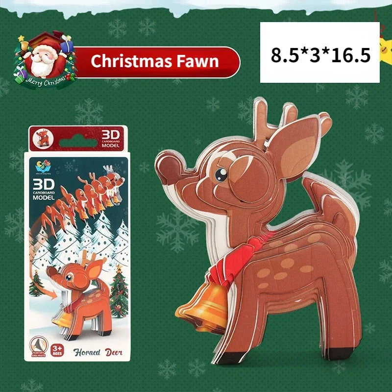 3D Dinosaur Puzzle Paper Model Educational Toy for Kids
