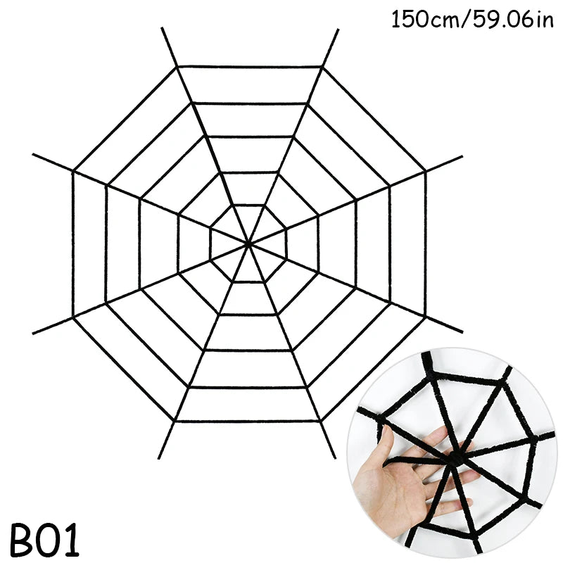 Giant Halloween Spider Web – Stretchy Cobweb Decoration