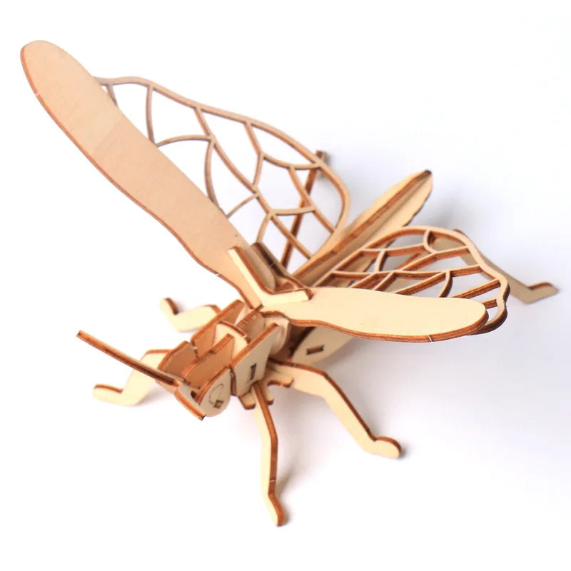 3D Insect Puzzle Wooden Educational Assembly Model for Kids