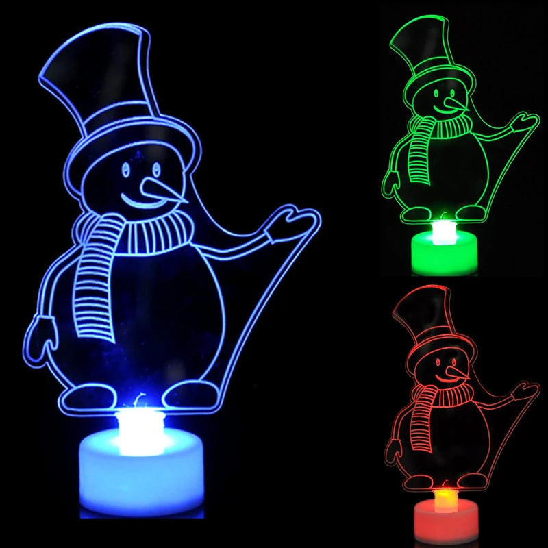Christmas Mini LED Light Snowman Santa Tree Night Light