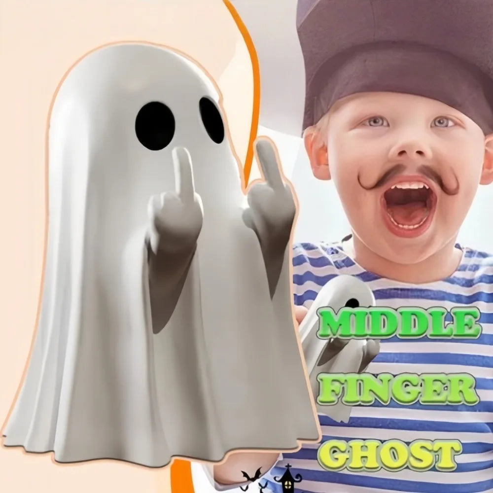 Middle Finger Ghost Halloween Decor Figurine