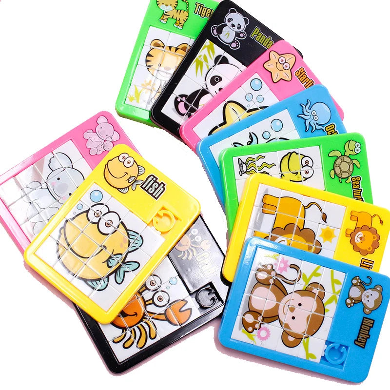 Animal Slide Puzzle – 6pcs Number Sliding Puzzle Toy
