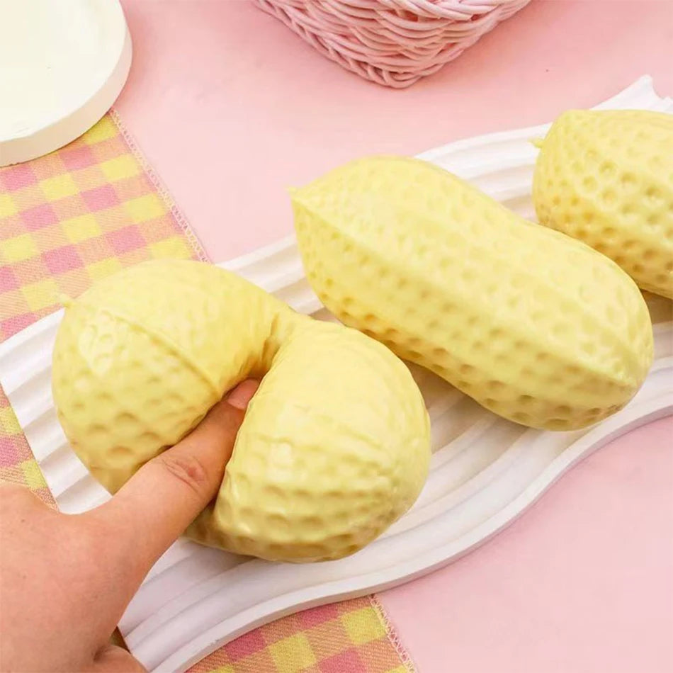 Peanut Squishy Stress Ball 2 Styles Food Fidget Toy