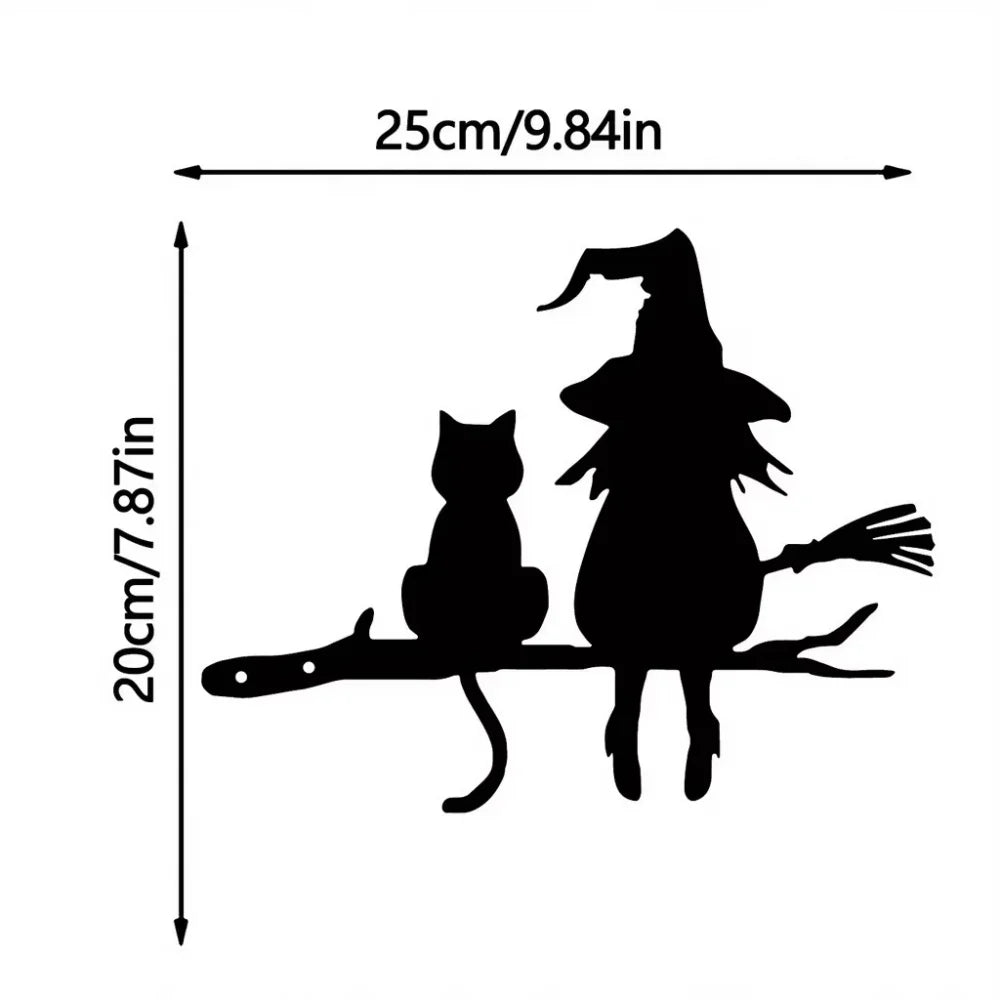 Halloween Metal Trick-or-Treat Sign with Pumpkin Monster Design
