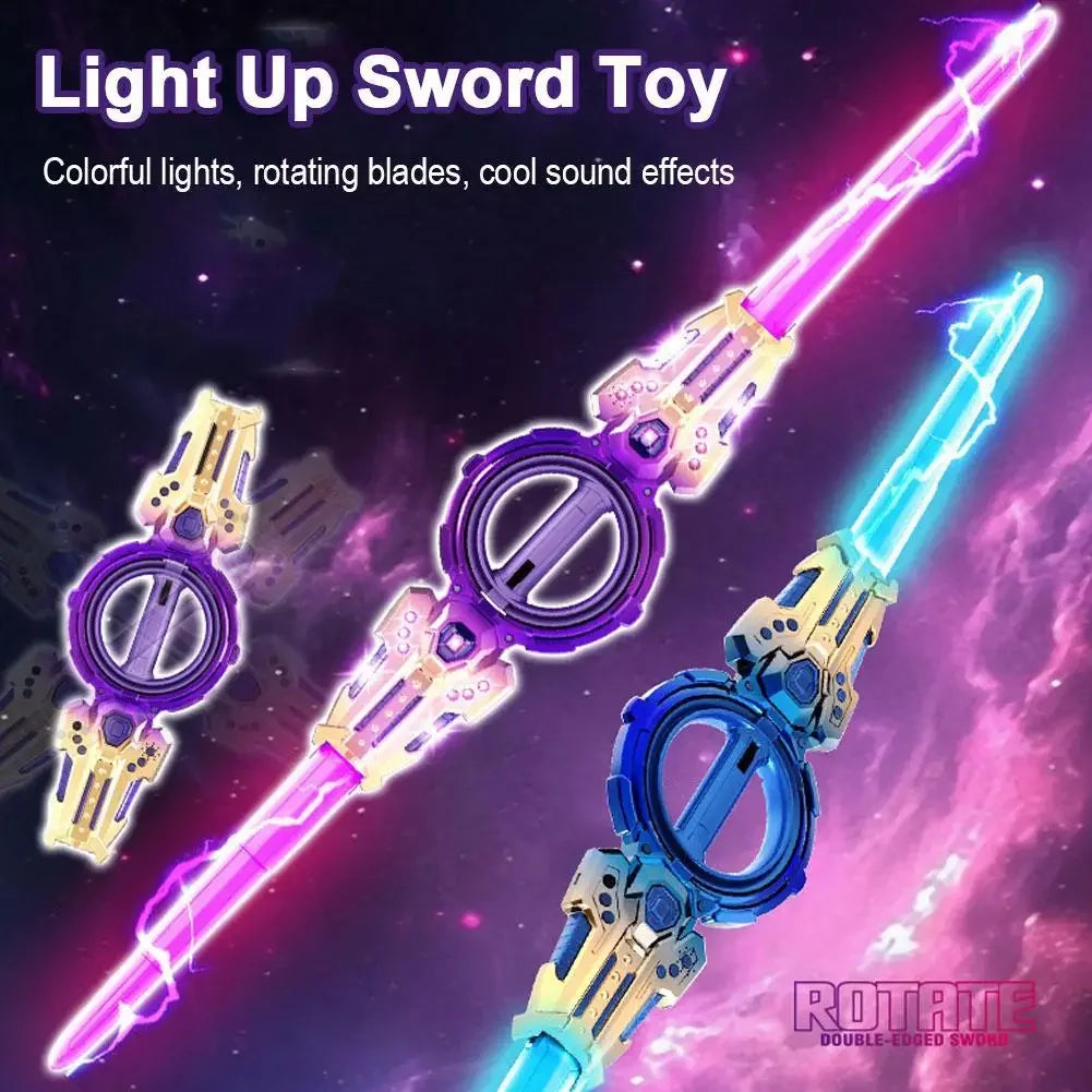 LED Light Up Sword Toy – Multicolor Rotating Light Sword