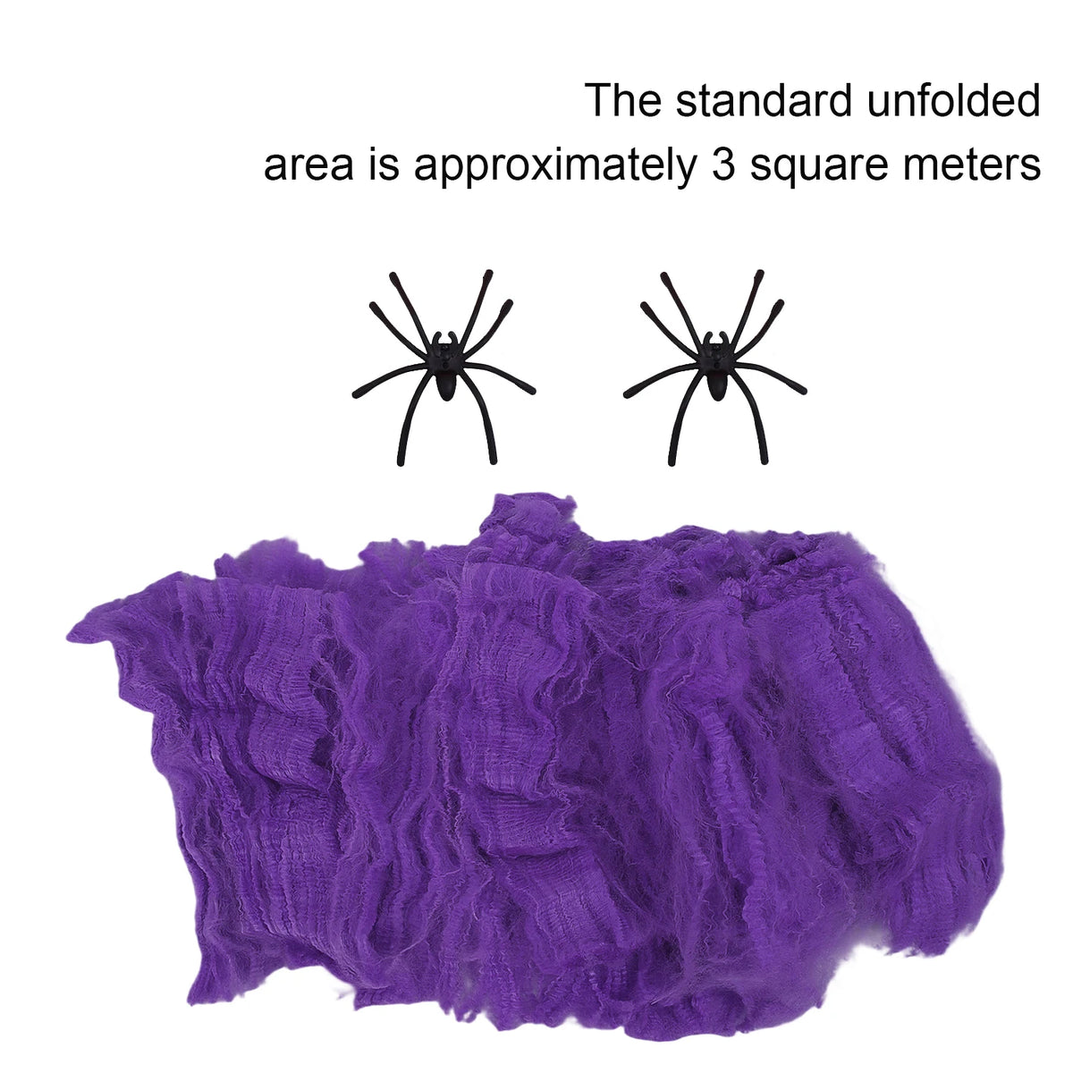 Halloween Spider Web Decoration with Fake Spiders