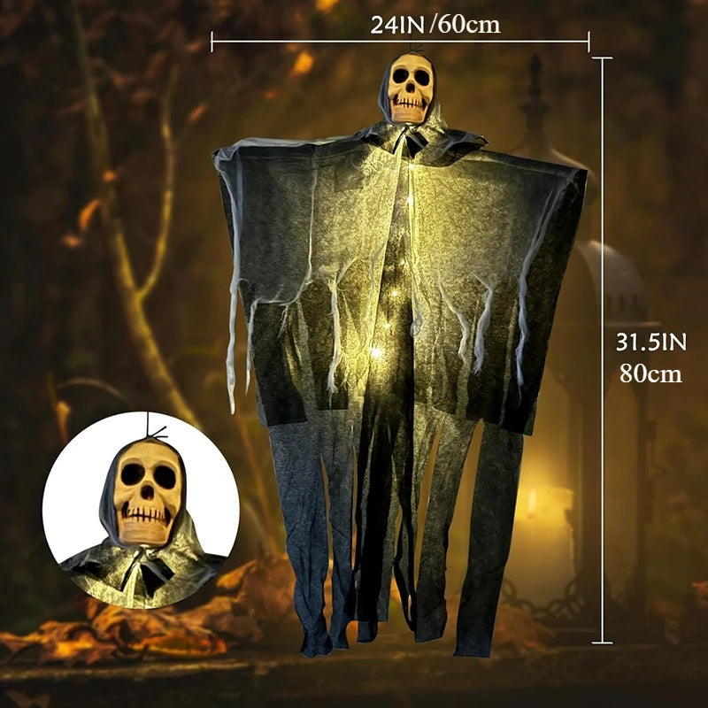 Halloween Hanging Skull Ghost Decoration for Spooky Displays