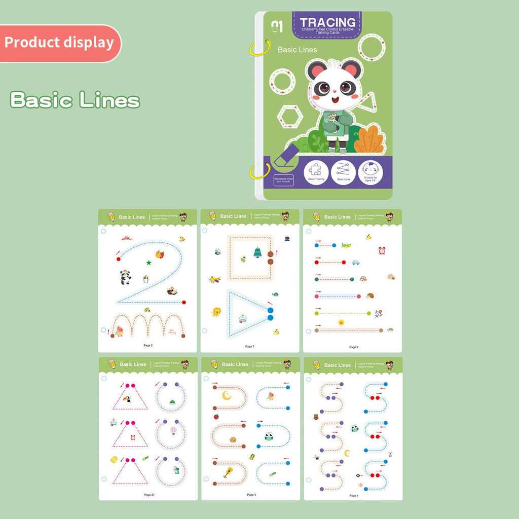 Reusable Magic Practice Workbook for Kids, Handwriting & Drawing