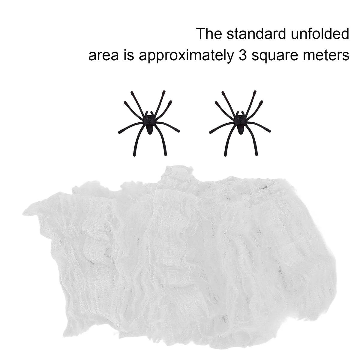 Halloween Spider Web Decoration with Fake Spiders