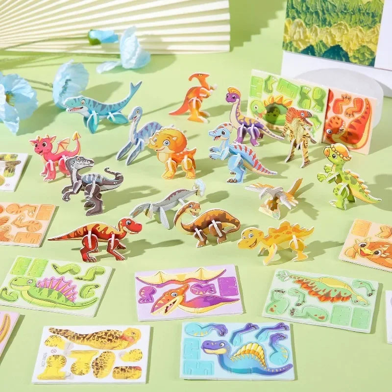 3D Paper Puzzle DIY Craft Kit 30 Piece Animal Model Set