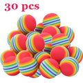 5/10/30PCS Rainbow EVA Cat Toys Ball Interactive Cat Dog Play Chewing Rattle Scratch EVA Ball Training Balls Pet Toys Supplies