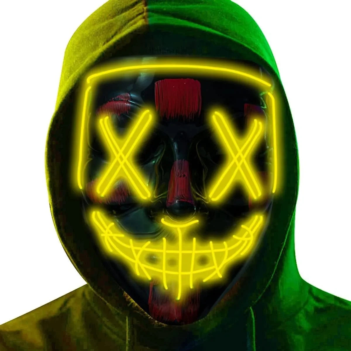 LED Halloween Mask – Light-Up Scary Mask for Costume Parties