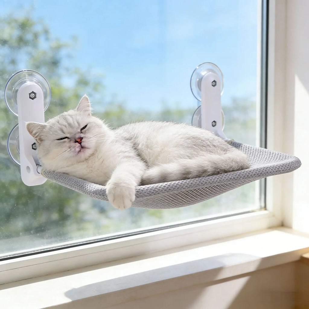Cat Hammock Foldable Window Suction Cup Hanging Nest, Cat Sunbathing Hanging Bed, Wall Mounted Cat Climbing Frame, Cat Hammock