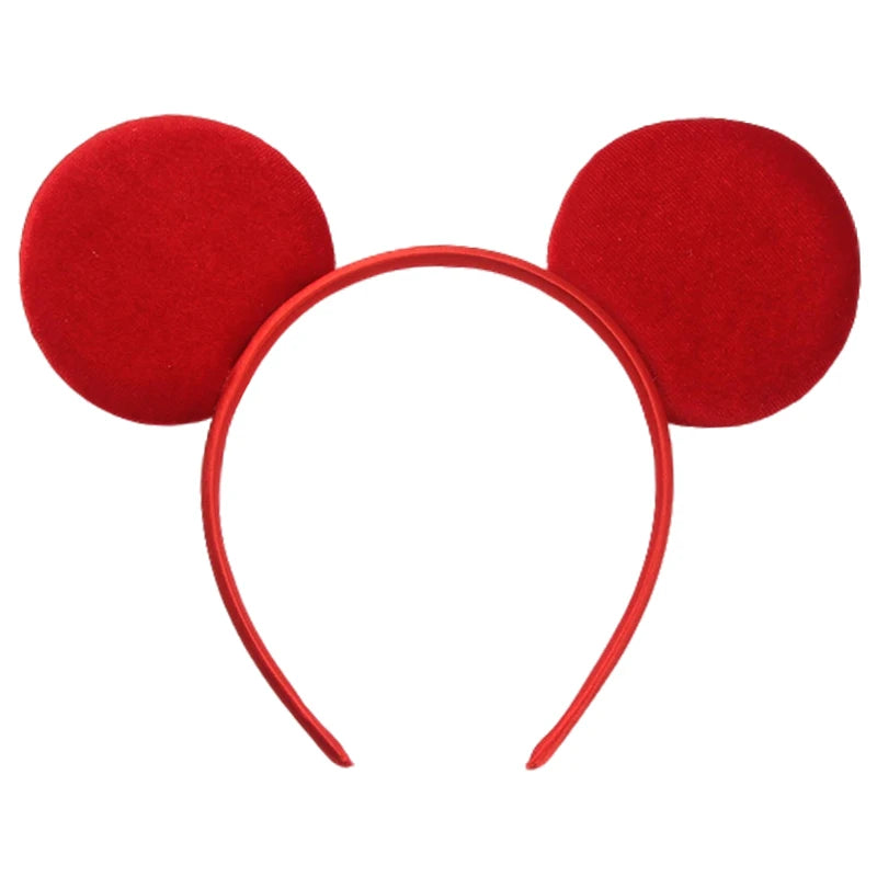 Mouse Ears Headband – Velvet Bow Hair Accessory
