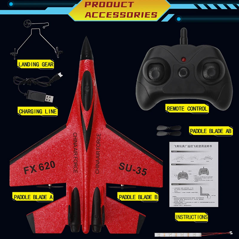 SU-35 RC Foam Airplane – 2.4GHz Remote Control Glider
