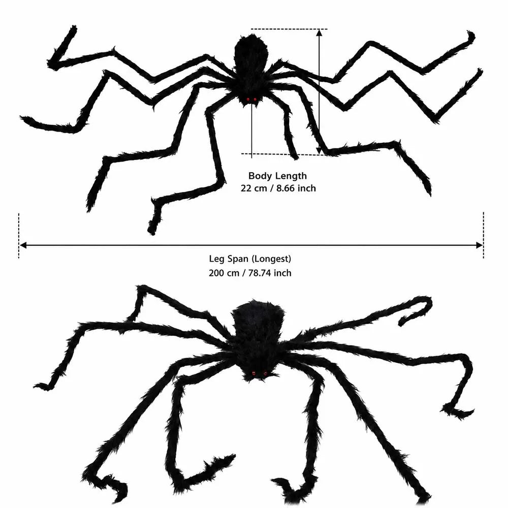 Giant Black Spider Halloween Decoration for Yard & Haunted House