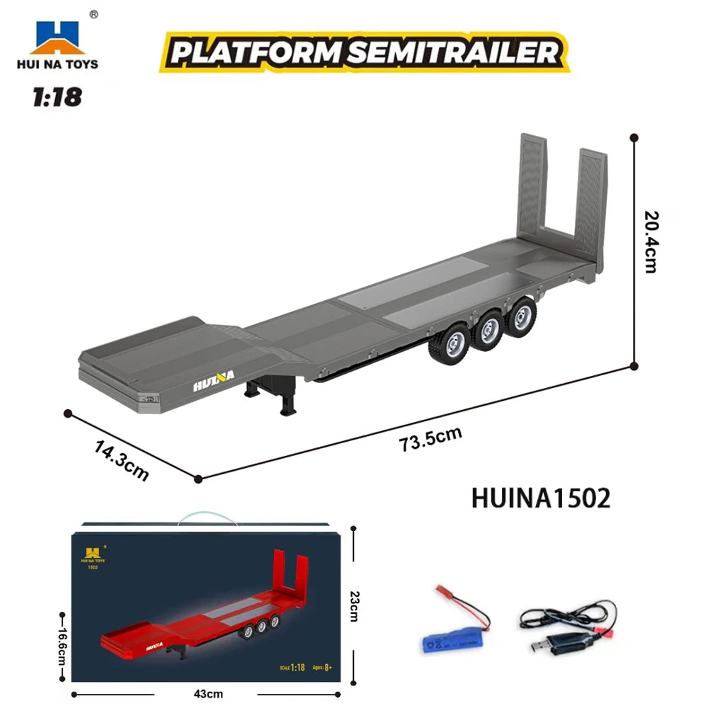 1/18 RC Tractor Truck – Remote Control Engineering Trailer
