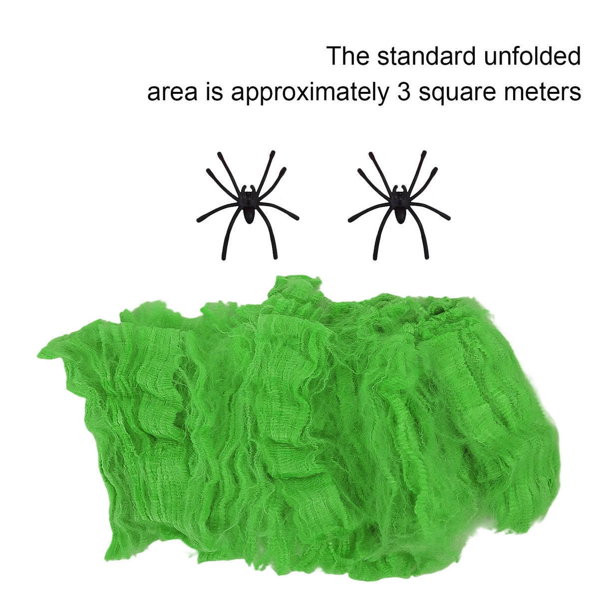Halloween Spider Web Decoration with Fake Spiders