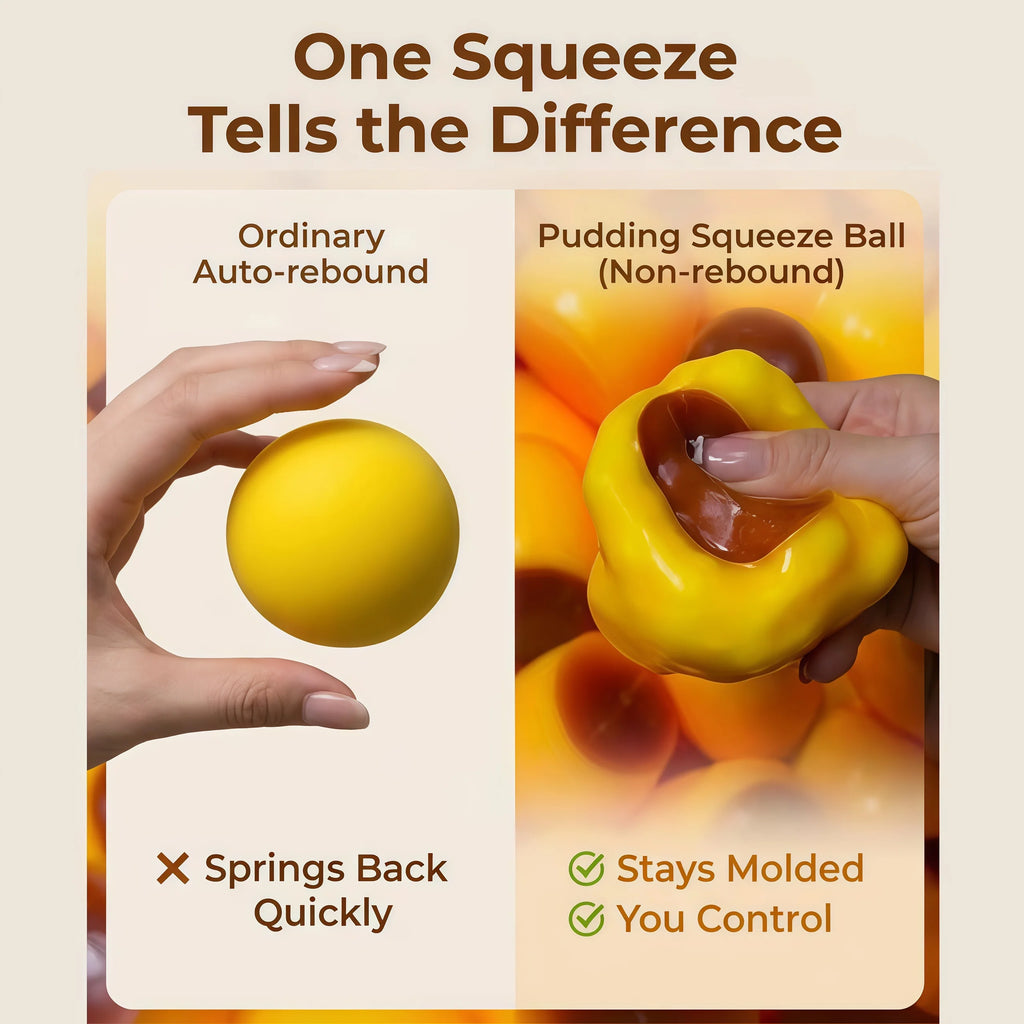Caramel Pudding Squishy Toy Soft Squeeze Fidget Ball