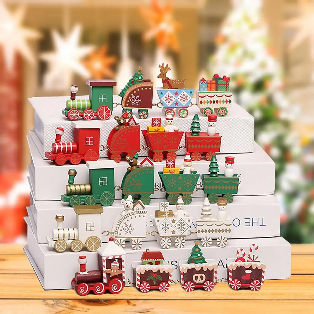 Christmas Train Decoration Wooden or Plastic Holiday Ornament
