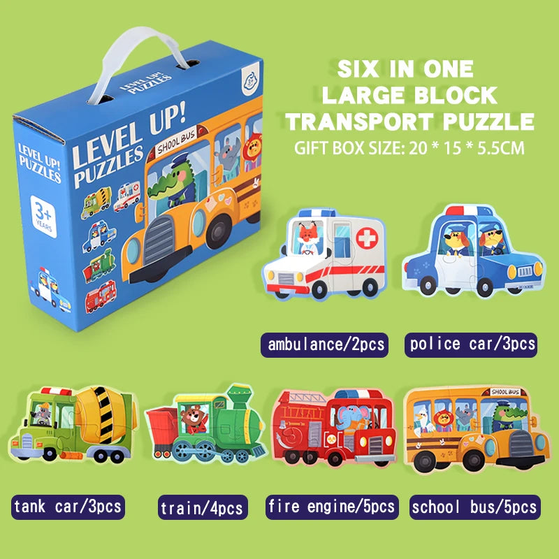 Educational Animal Puzzle Kids Jigsaw Shape Matching Toy