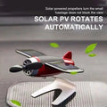 Solar Airplane Car Ornament Rotating Dashboard Decor