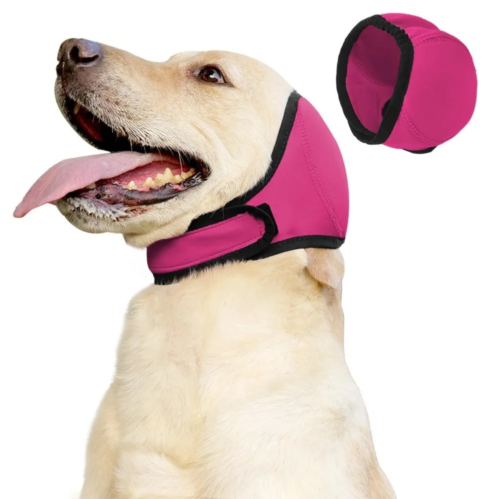 Dog Noise-Reducing Ear Cover – Adjustable Calming Hood