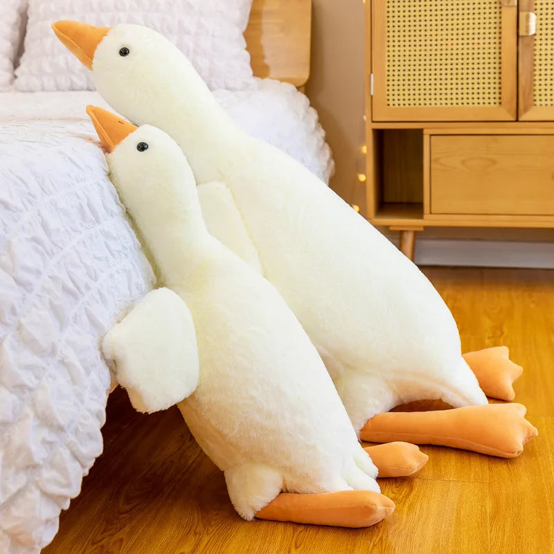 Goose Plush Pillow in 50, 90 & 130 cm Sizes for Cuddling