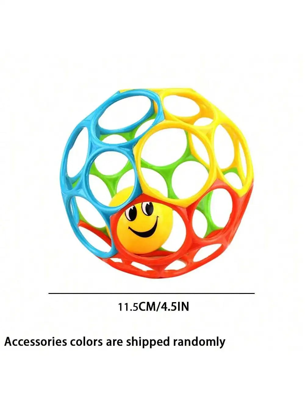 Baby Grasping Ball Rattle – Soft Sensory Bell Toy