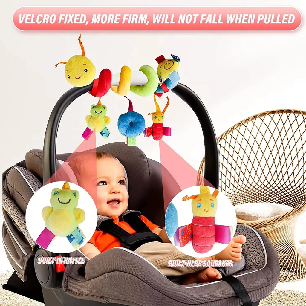 Baby Spiral Stroller Toy – Hanging Rattle for Infants