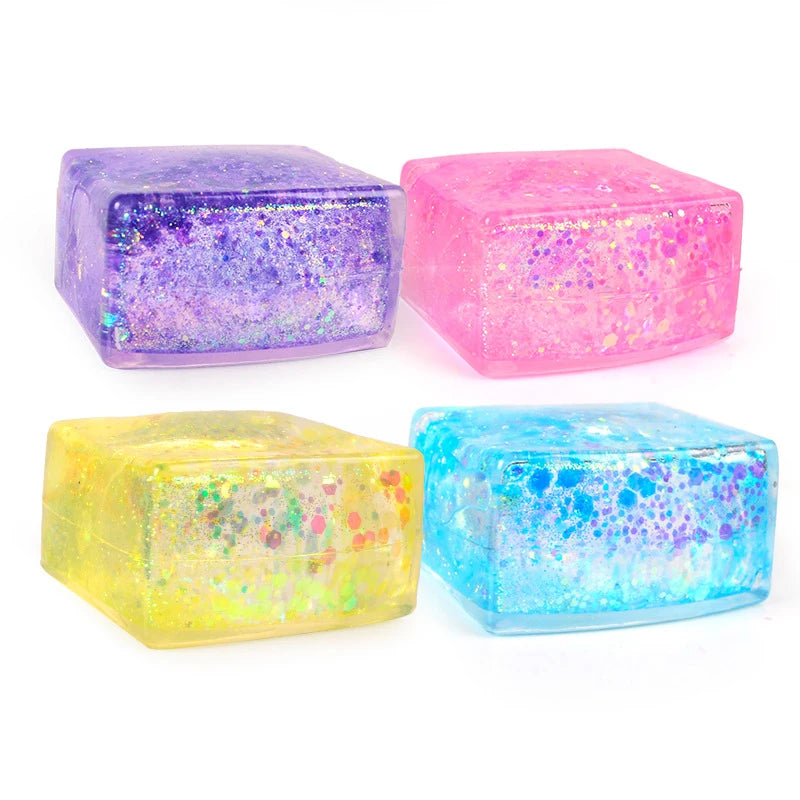 Tofu Squishy Stress Relief Toy – Soft Slow-Rebound TPR Block