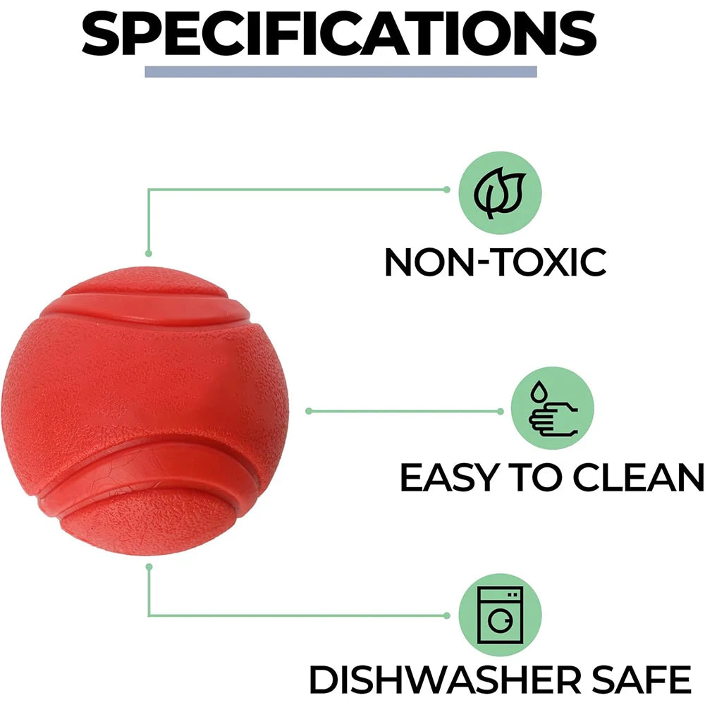 Rubber Dog Toy Ball – Chew-Resistant Pet Training Ball