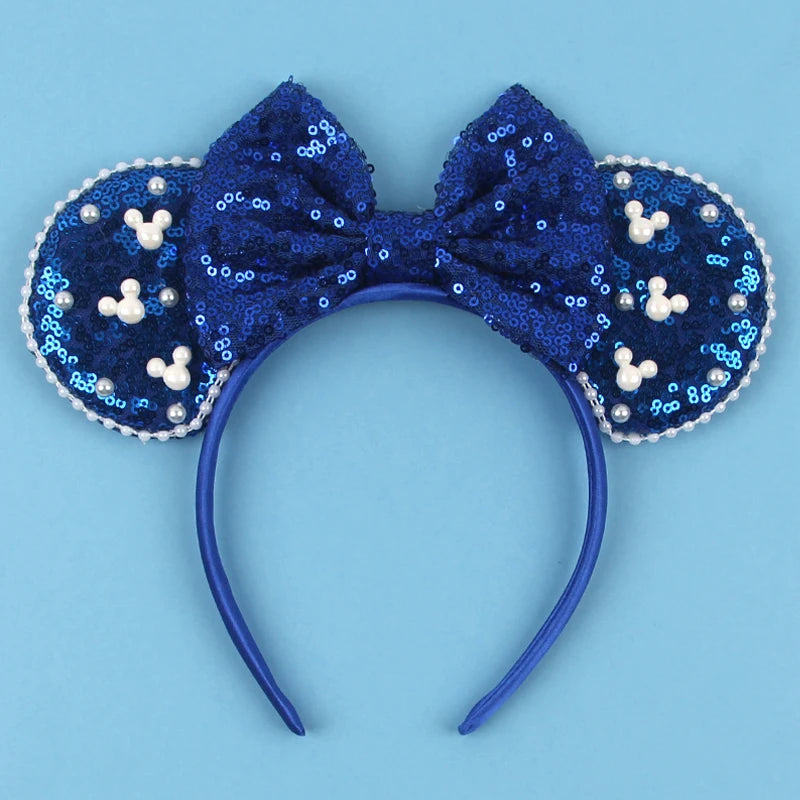 Mouse Ears Headband – Velvet Bow Hair Accessory