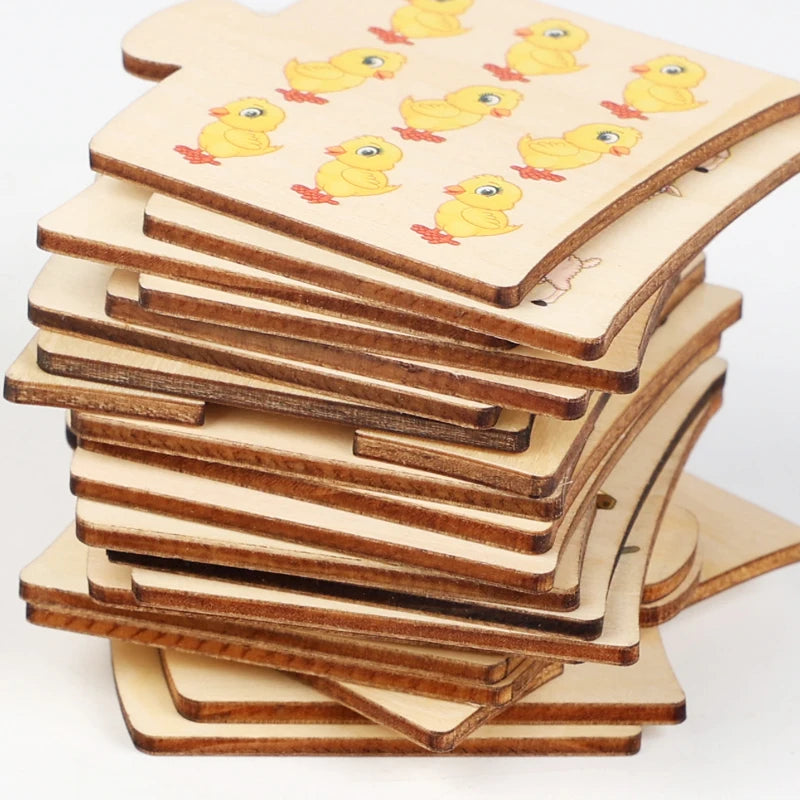 Wooden Matching Puzzle – Animal & Food Magnetic Learning Game