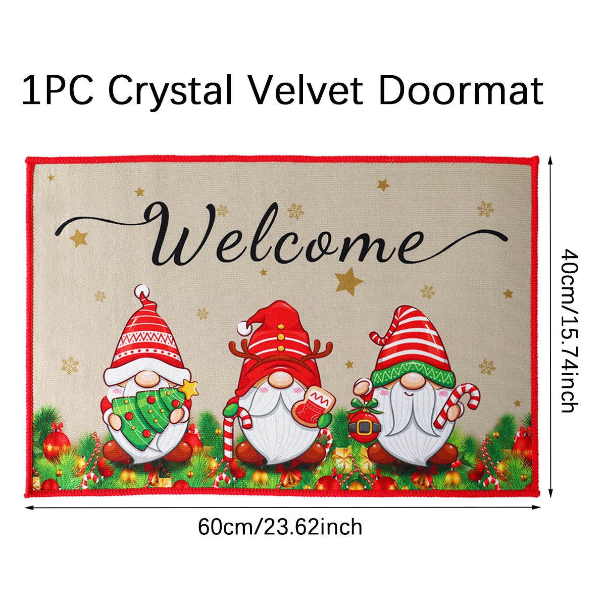 Christmas Door Mat Santa Claus Merry Christmas Home Decor