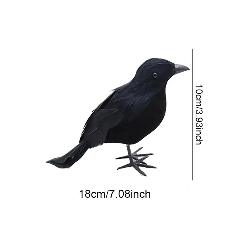 Realistic Halloween Crows – Set of 6 Decorations