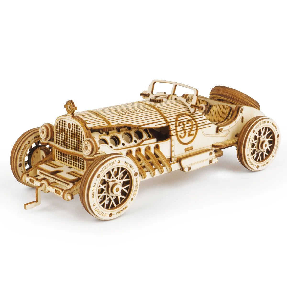 3D Wooden Car Puzzle – DIY Mechanical Model Kit
