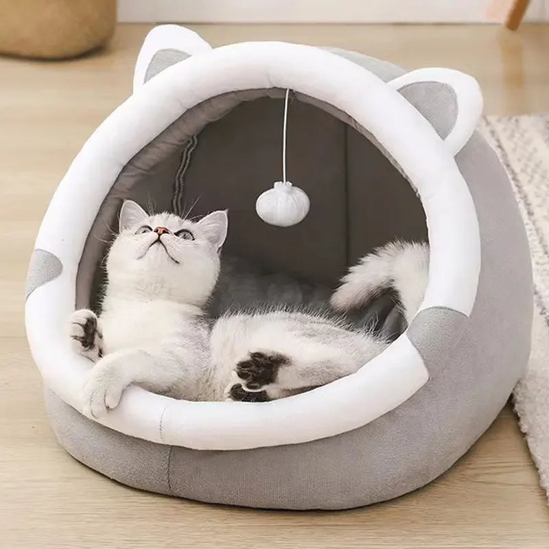Foldable Cat Cave Bed for Cats and Small Dogs