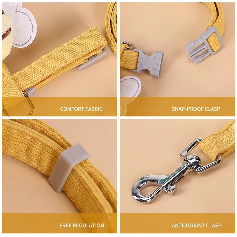 Cat Harness and Leash Set – Adjustable Bee Print Pet Gear
