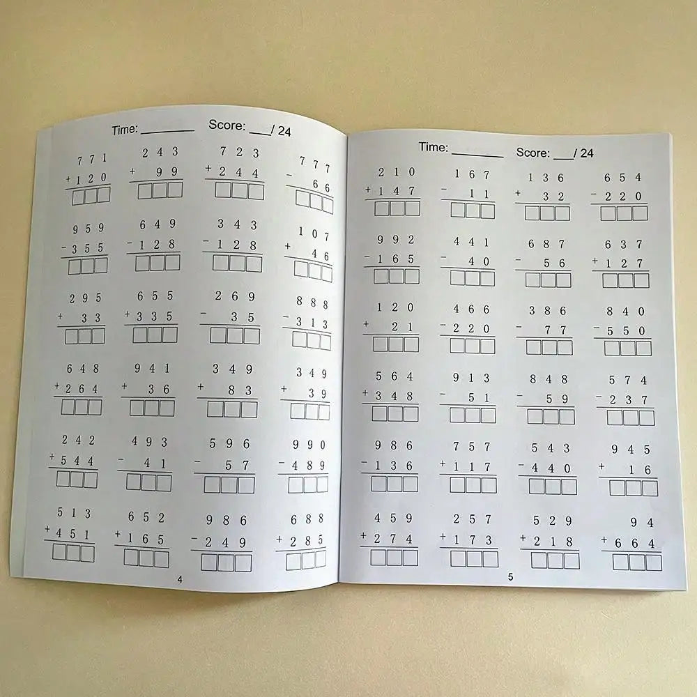 Addition and Subtraction Workbook for Kids – Math Practice Book