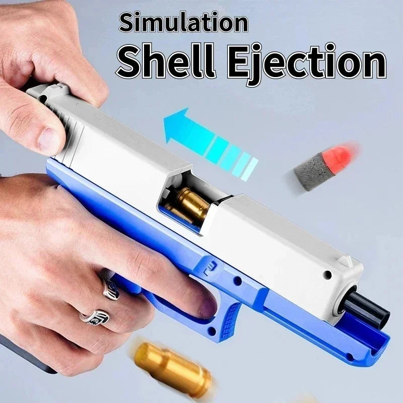 Soft Bullet Toy Pistol – Manual Shell-Ejecting Blaster