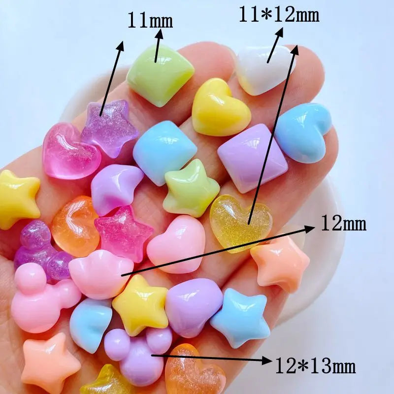 Resin Cabochons – Mini Flat Back Craft Decorations, 30 Pcs